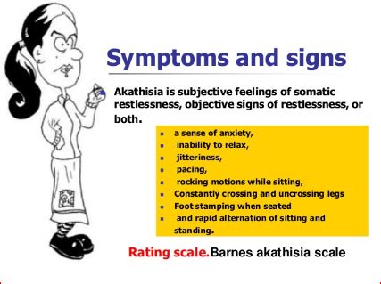 signs and symptoms of akathisia